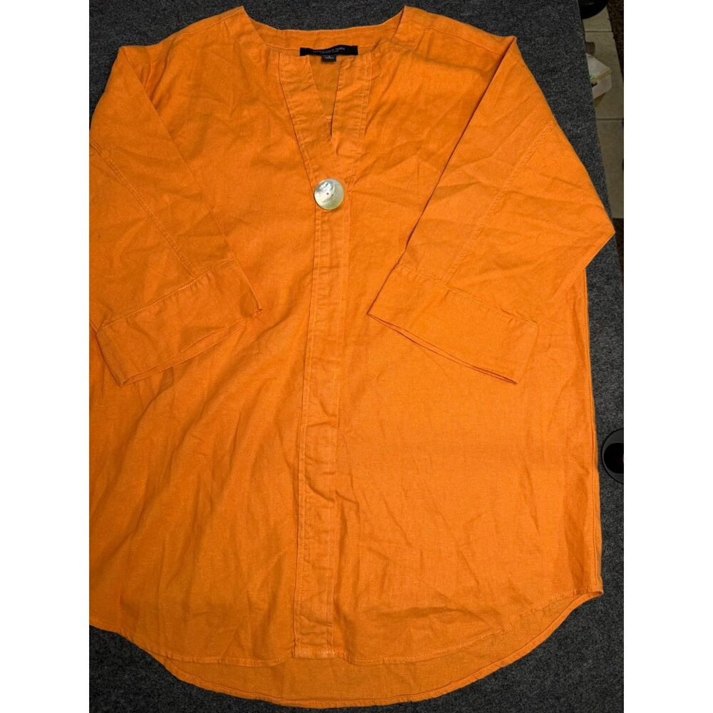 Marc New York Andrew Marc Womens Size Small Button-Down Orange